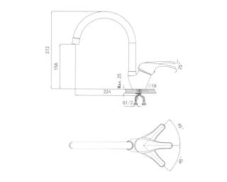 Смеситель Granula для кухни GR-1024 черный